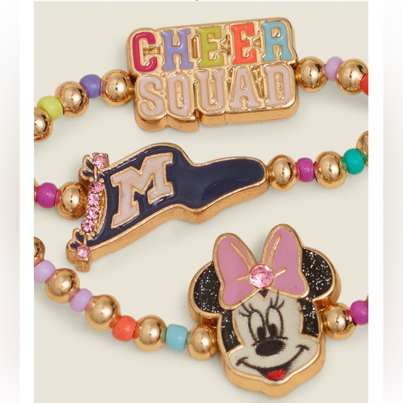 Disney Baublebar Minnie Mouse set of 3 Beaded Stretch Bracelets - NEW and cute - Picture 2 of 5